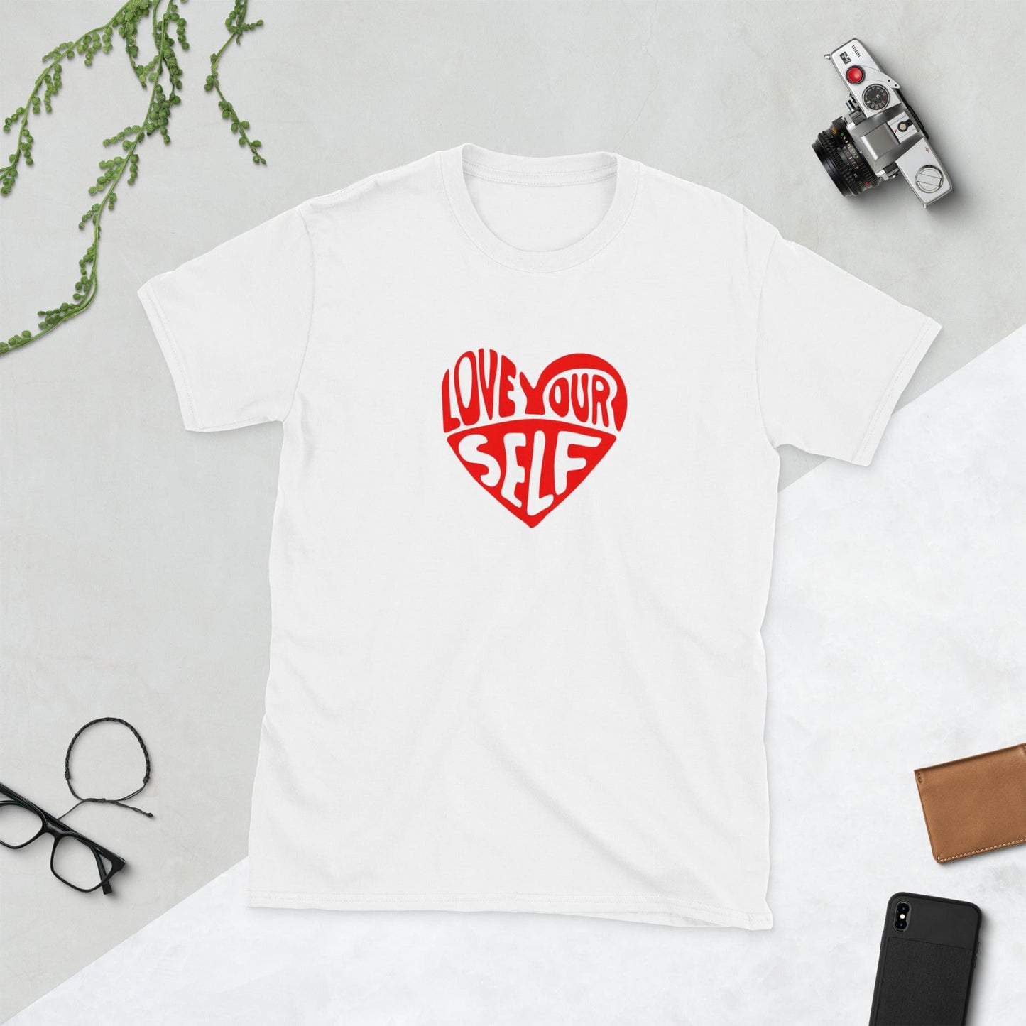 Padres Mágicos Blanco / S Camiseta Love Yourself - Diseño Positivo y Motivador