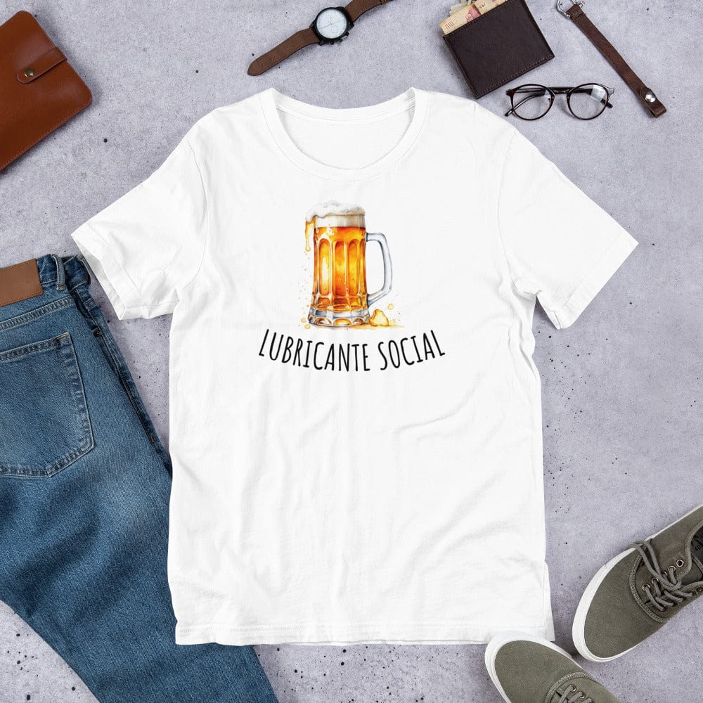 Padres Mágicos Blanco / S Camiseta "Lubricante Social" - Para Introvertidos