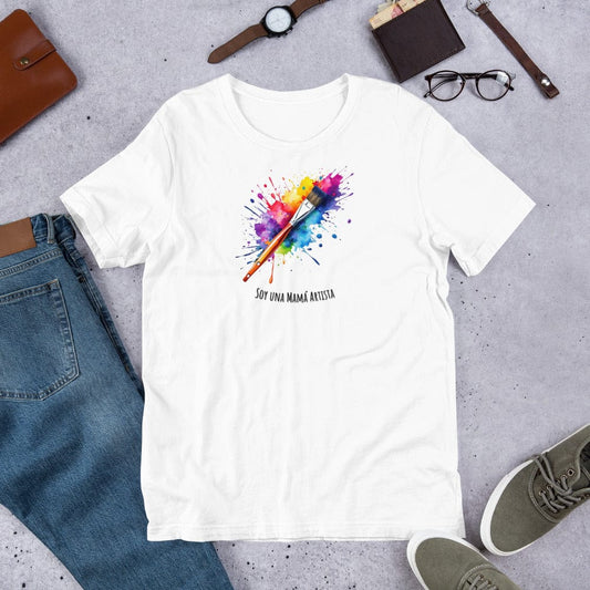 Padres Mágicos Blanco / S Camiseta "Mamá Artista" - Para Amantes del Arte