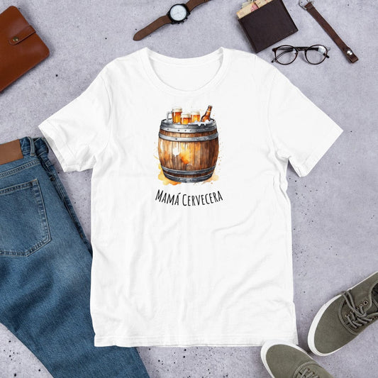 Padres Mágicos Blanco / S Camiseta Mamá Cervecera - Estilo Divertido y Colorido para Amantes de la Cerveza