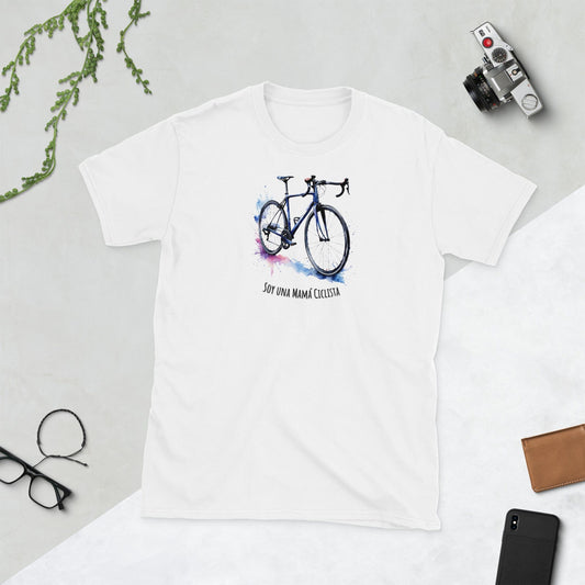 Padres Mágicos Blanco / S Camiseta "Mamá Ciclista" - Para Amantes del Ciclismo