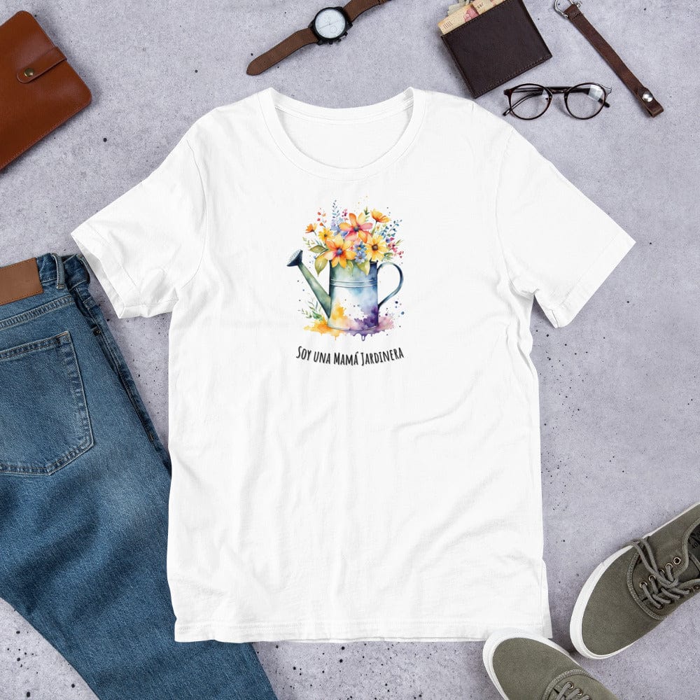 Padres Mágicos Blanco / S Camiseta "Mamá Jardinera" - Para Madres Amantes de la Jardinería