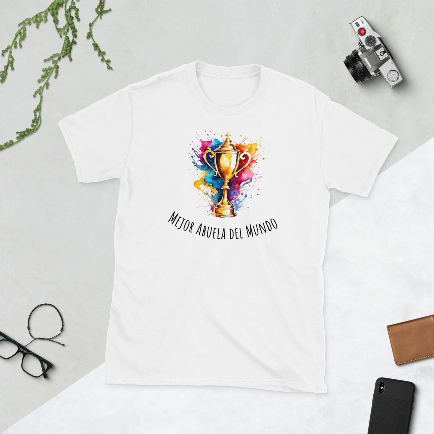 Padres Mágicos Blanco / S Camiseta "Mejor Abuela del Mundo" - Para Abuelas Campeonas