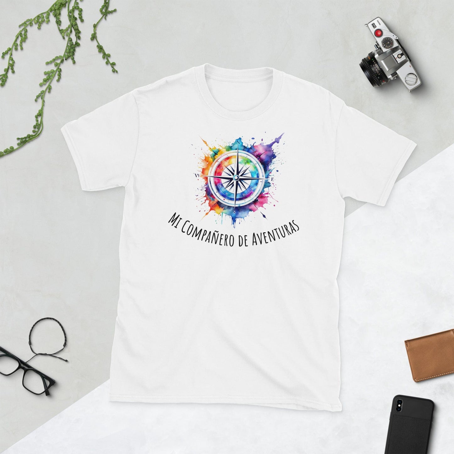 Padres Mágicos Blanco / S Camiseta "Mi Compañero de Aventuras" - Para Padres y Abuelos Aventureros