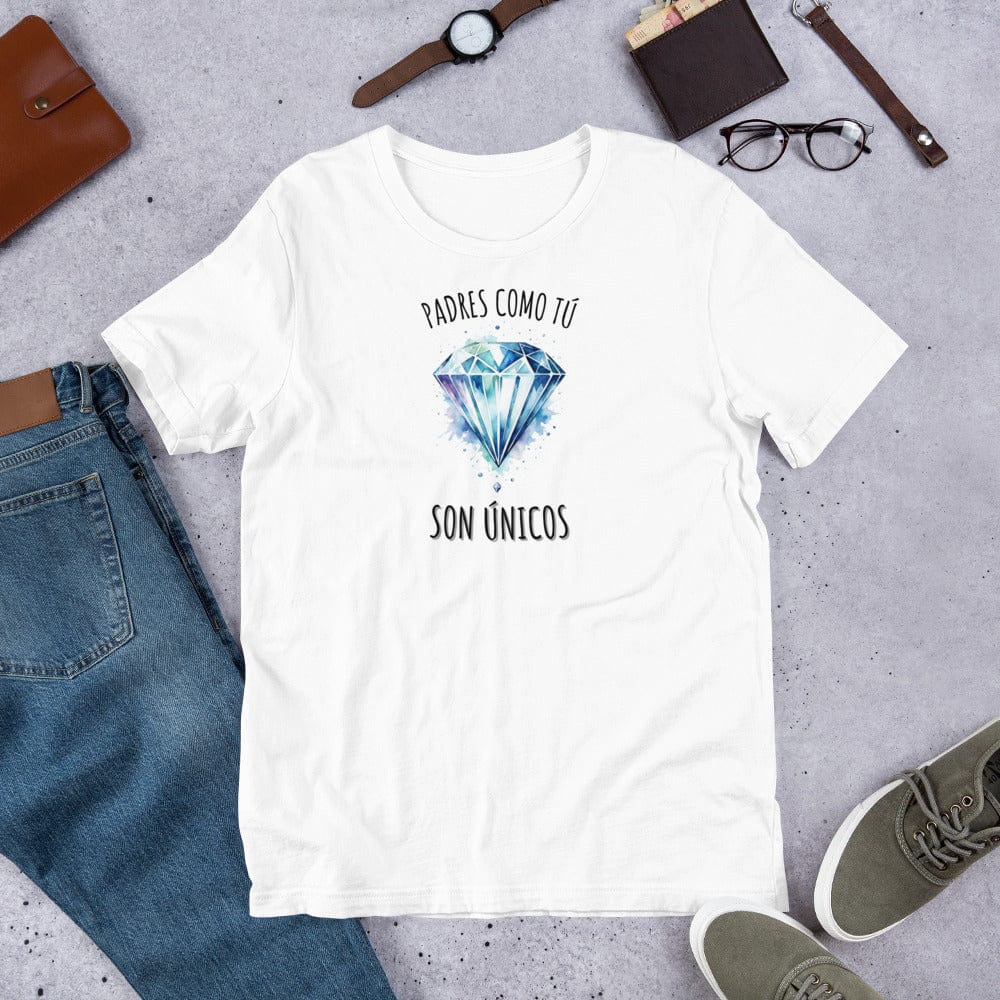 Padres Mágicos Blanco / S Camiseta "Padres Como Tú Son Únicos" - Para Padres Especiales