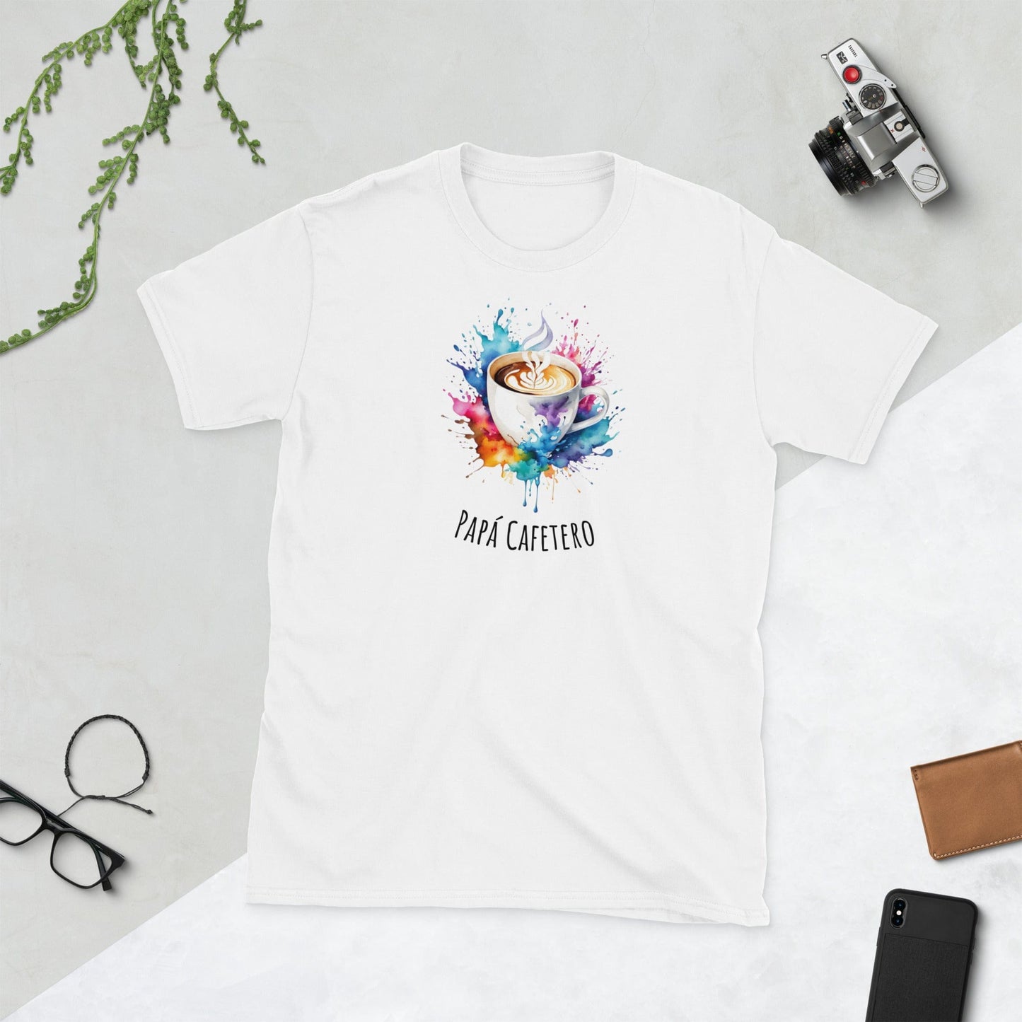 Padres Mágicos Blanco / S Camiseta "Papá Cafetero" - Para Padres Amantes del Café