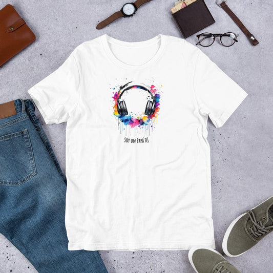 Padres Mágicos Blanco / S Camiseta "Papá DJ" - Para Amantes de las Mezclas