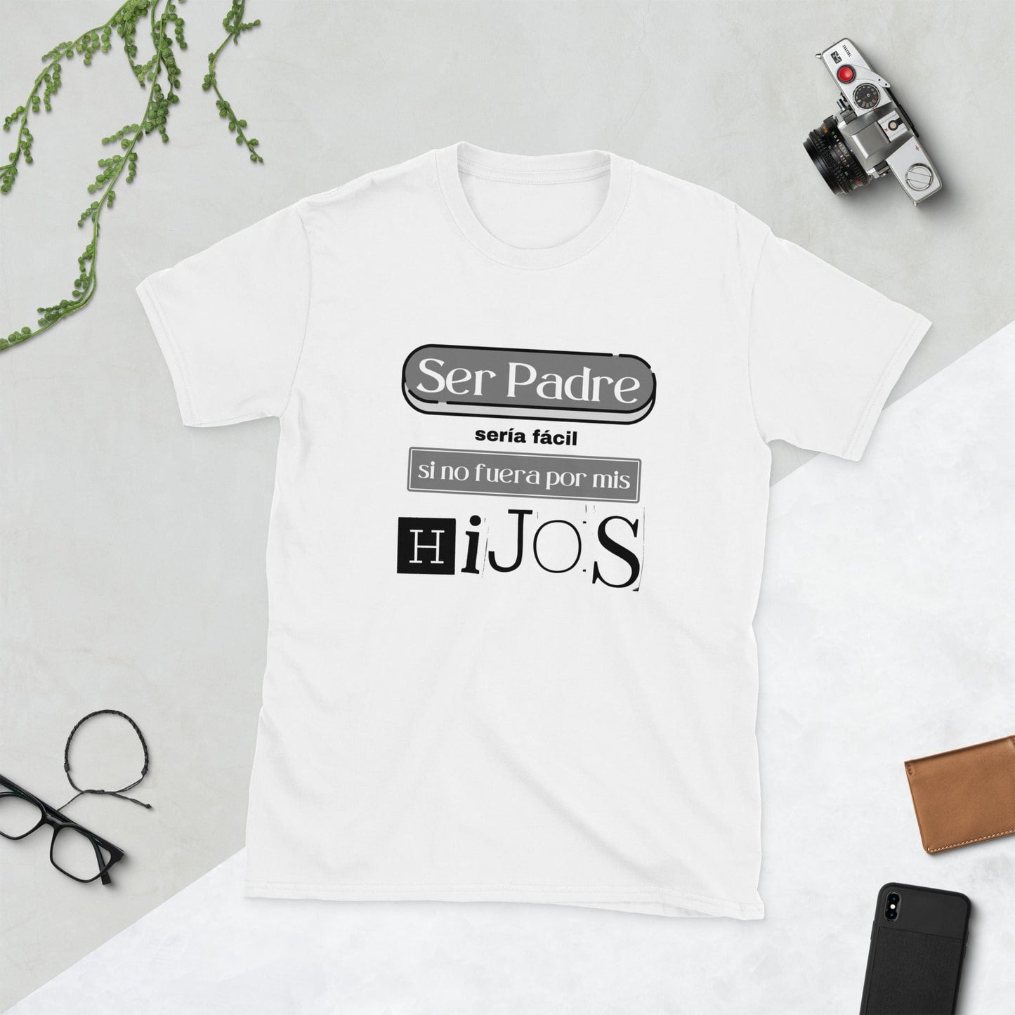 Padres Mágicos Blanco / S Camiseta "Ser Padre Sería Fácil Si No Fuera Por Mis Hijos" - Humor para Padres