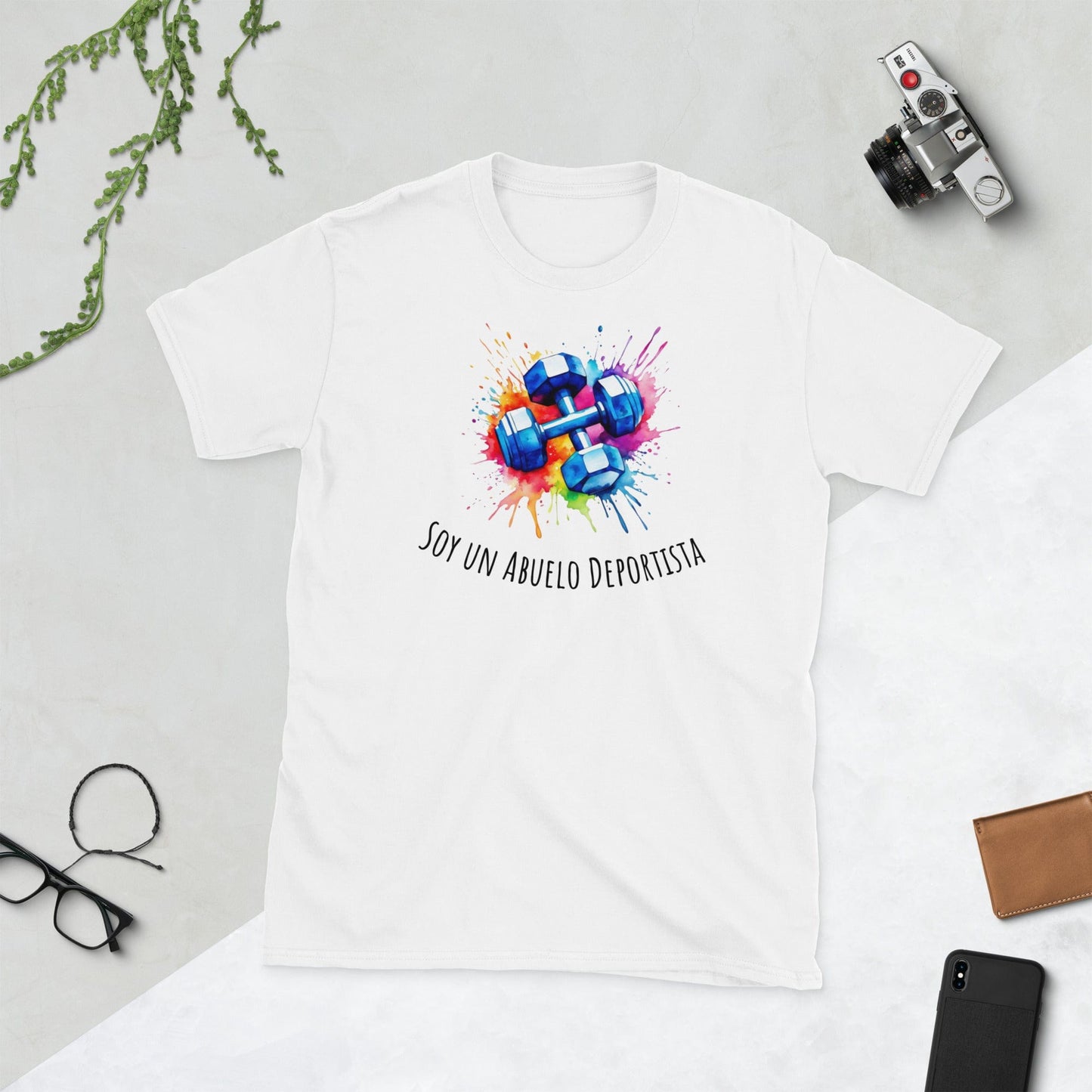 Padres Mágicos Blanco / S Camiseta "Soy un Abuelo Deportista" - Para Abuelos Activos y Saludables