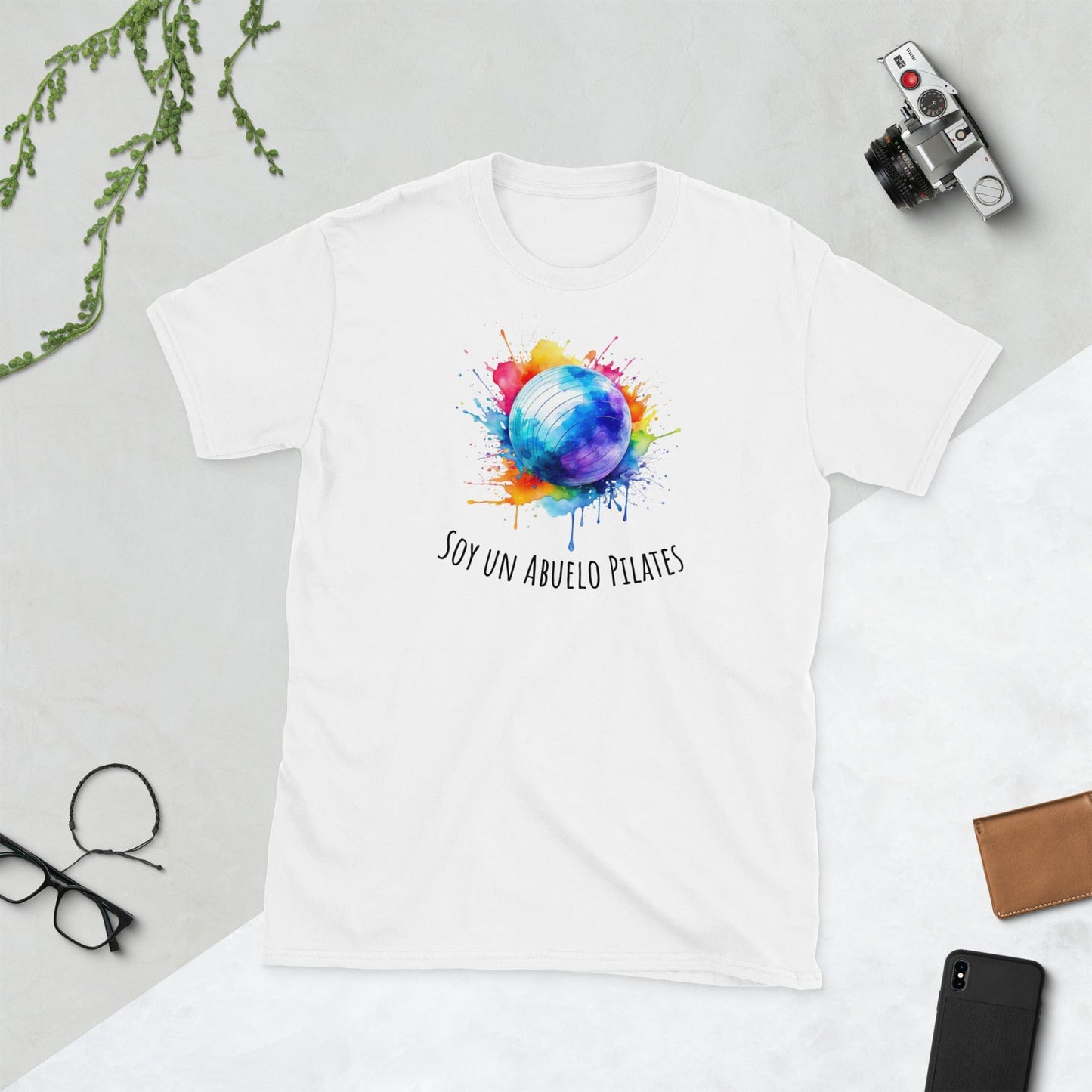 Padres Mágicos Blanco / S Camiseta "Soy un Abuelo Pilates" - Para Abuelos Activos y Saludables