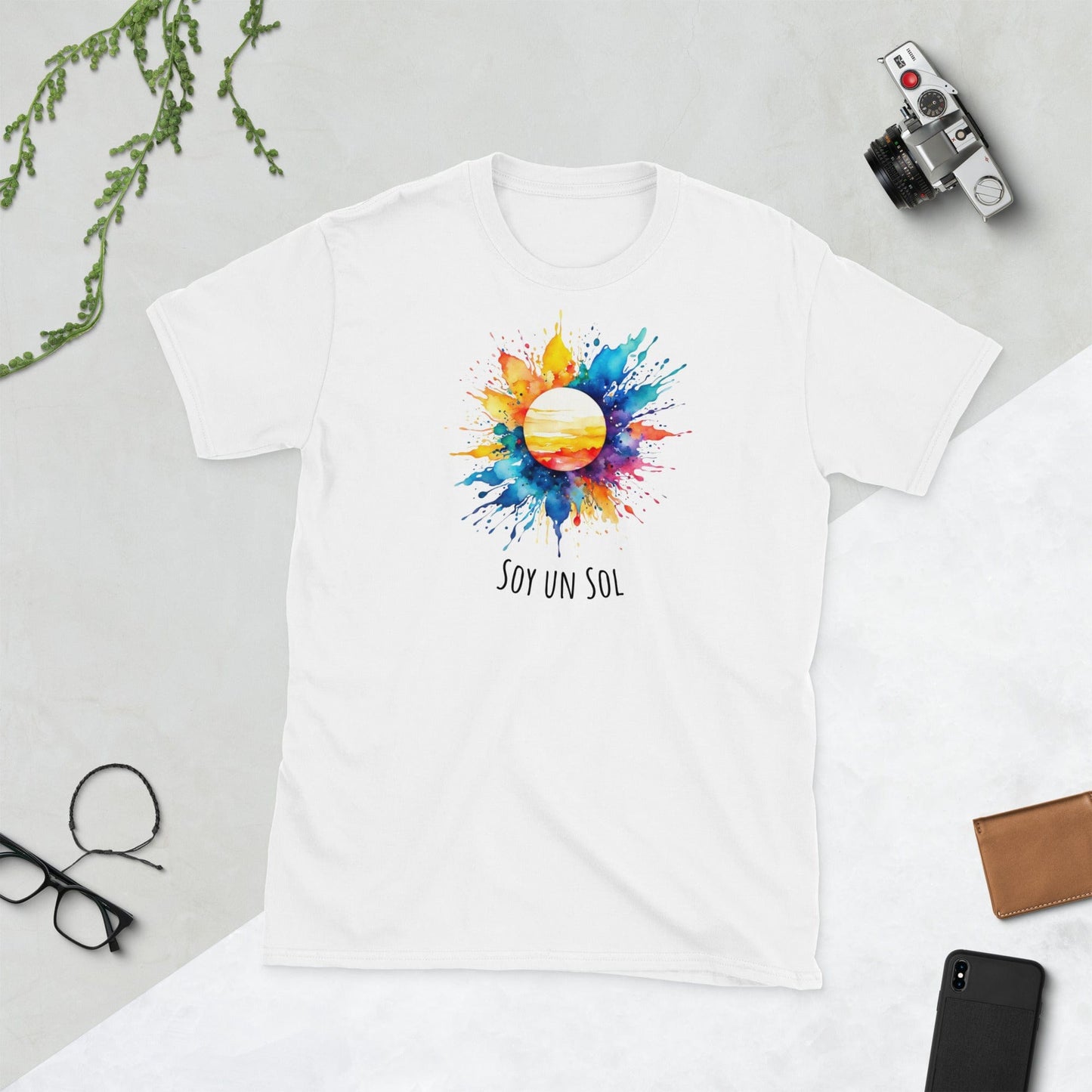 Padres Mágicos Blanco / S Camiseta "Soy un Sol" - Para Padres, Madres, Abuelos y Abuelas Radiantes