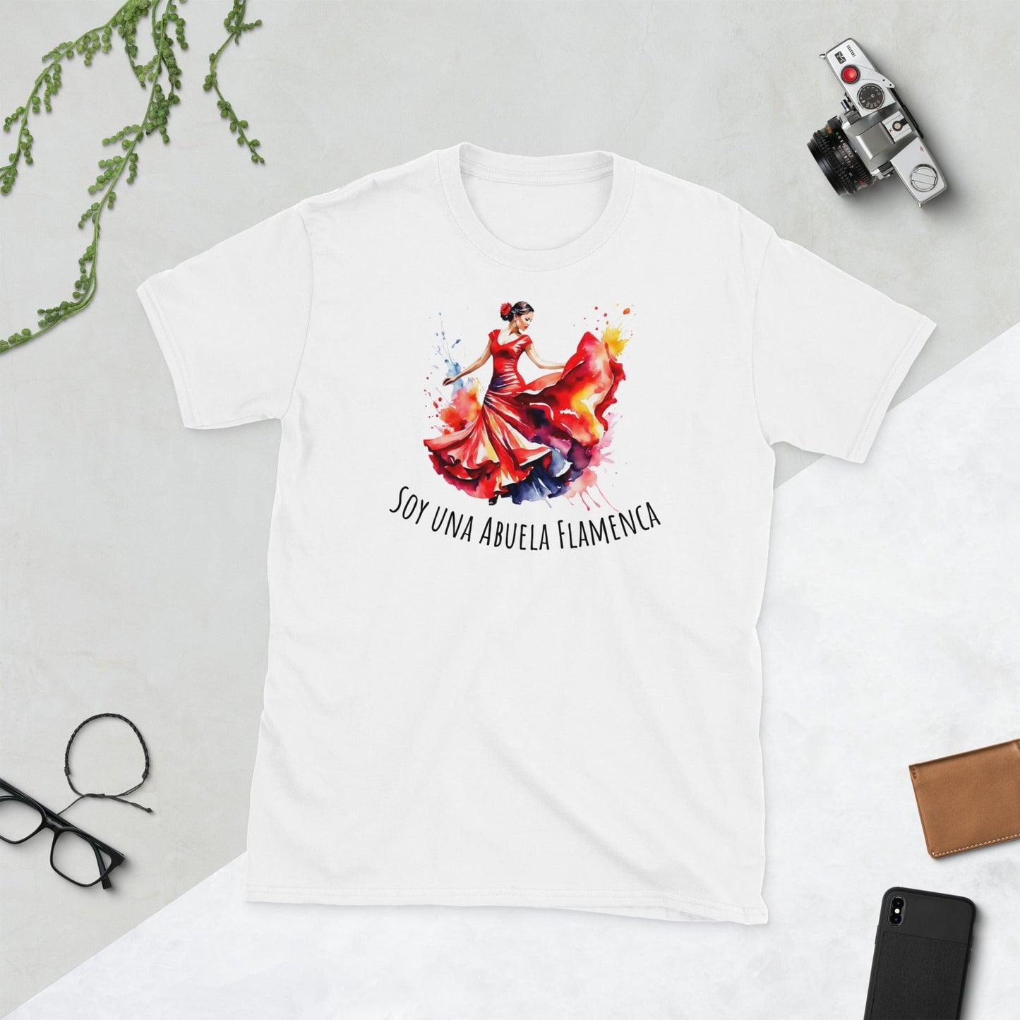 Padres Mágicos Blanco / S Camiseta "Soy una Abuela Flamenca" - Para Abuelas con Pasión por el Baile