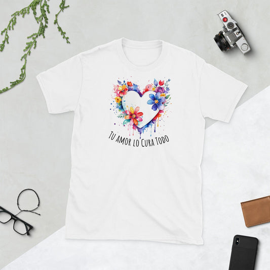 Padres Mágicos Blanco / S Camiseta "Tu Amor lo Cura Todo" - Para Abuelos y Padres Cariñosos