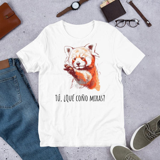 Padres Mágicos Blanco / S Camiseta "Tú, ¿Qué Coño Miras?" - Estilo Divertido y Atrevido