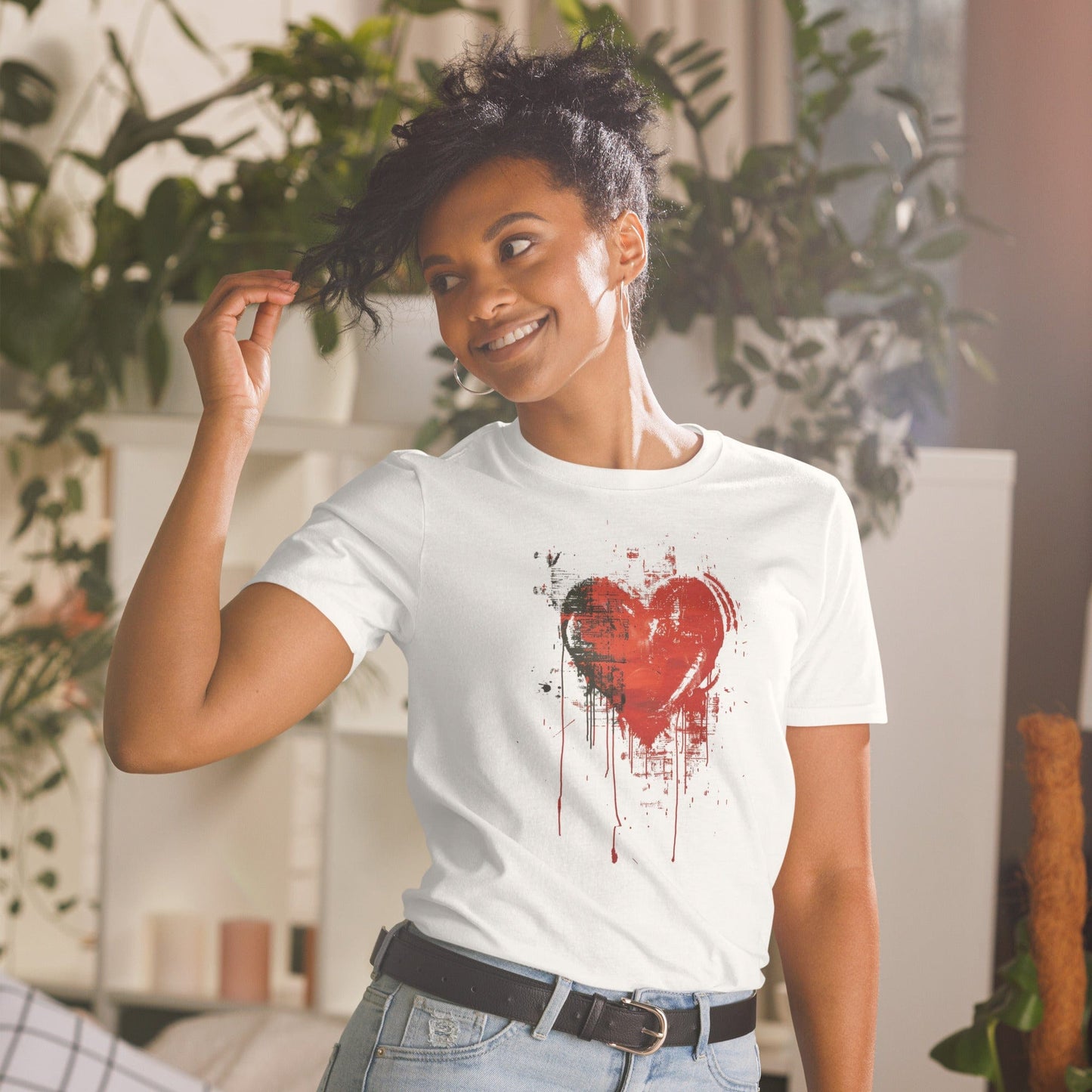 Padres Mágicos Camiseta con Diseño de Corazón Artístico - Expresión de Amor y Arte