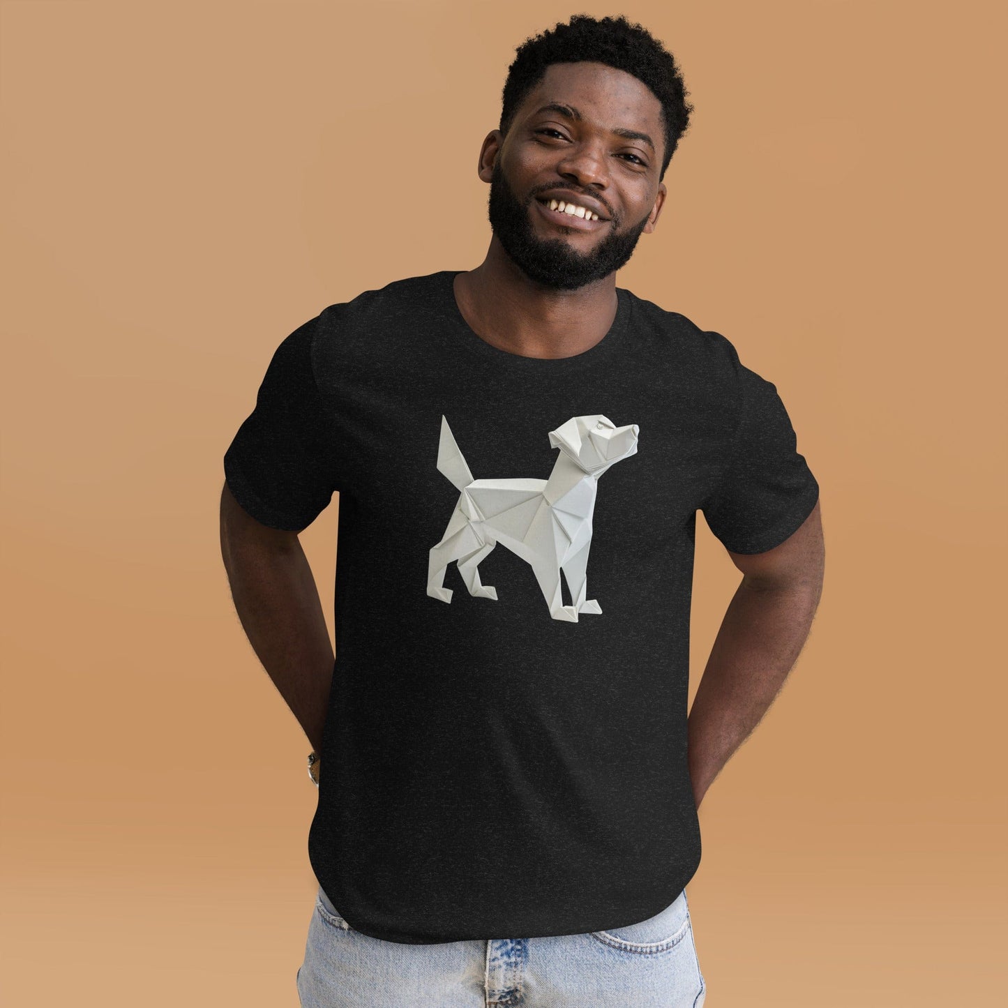 Padres Mágicos Camiseta con Diseño de Perro en Origami