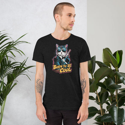 Padres Mágicos Camiseta Divertida "Born to Be Cool" - Diseño de Gato Espía