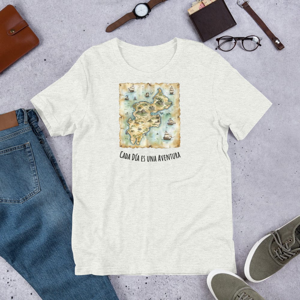 Padres Mágicos Ceniza / S Camiseta "Cada Día es una Aventura" - Para Aventureros