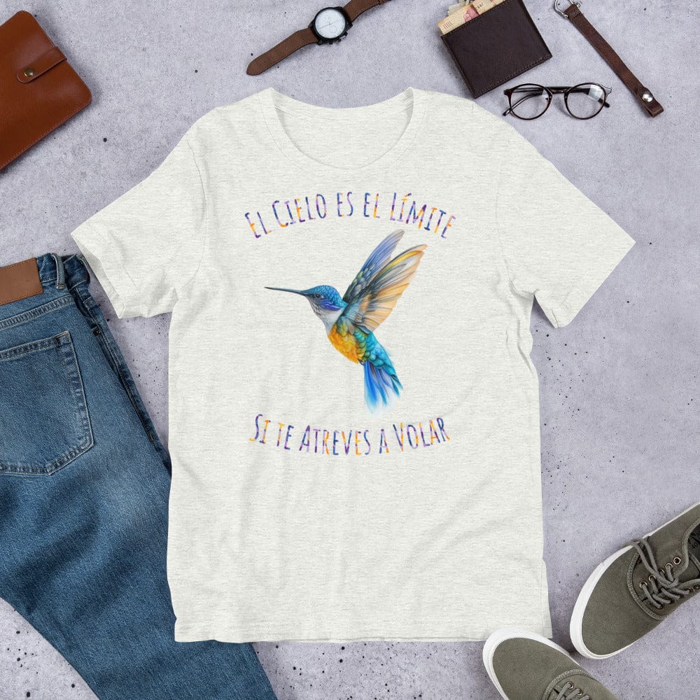 Padres Mágicos Ceniza / S Camiseta "El Cielo es el Límite" - Colibrí