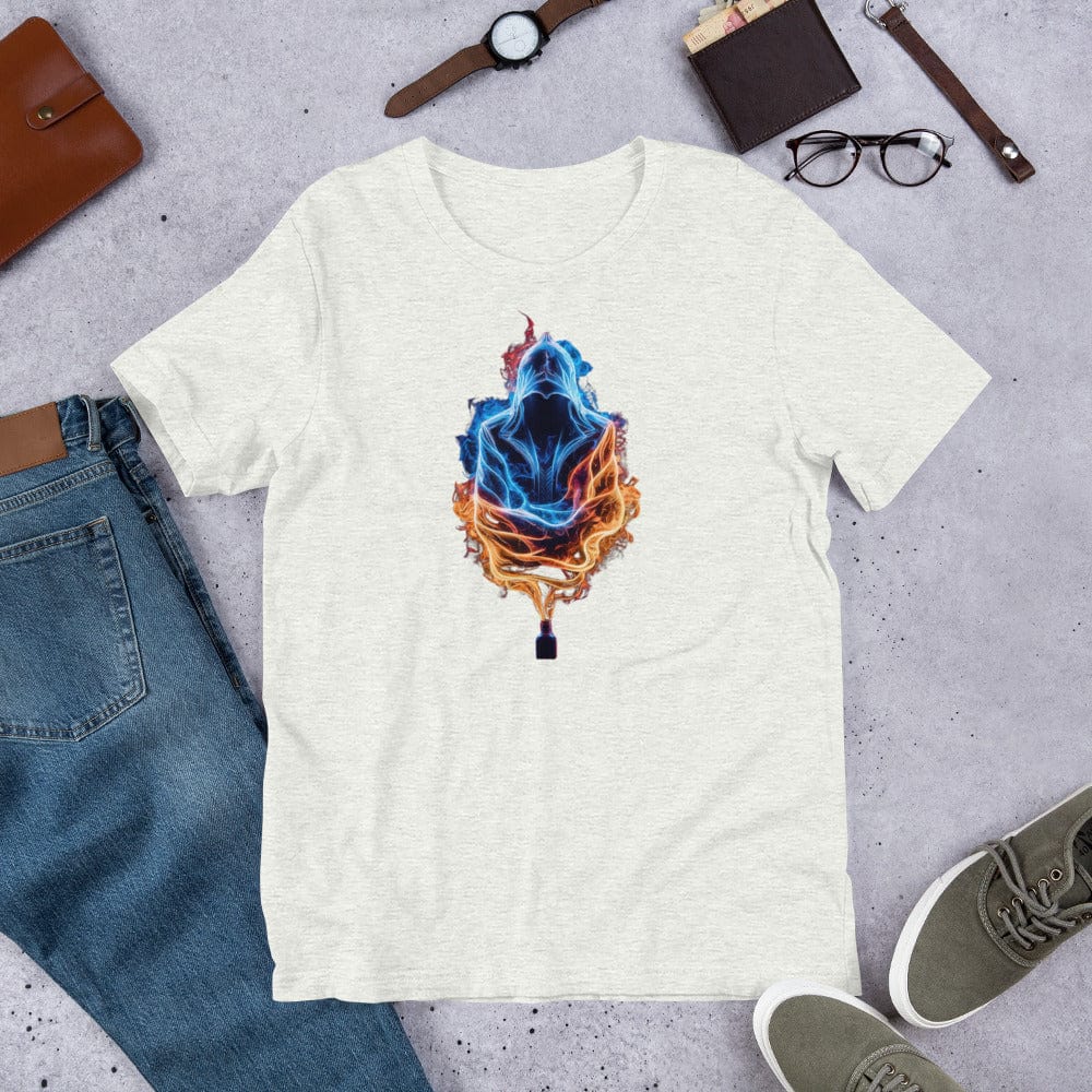 Padres Mágicos Ceniza / S Camiseta "Fuego y Hielo" - Diseño Impactante