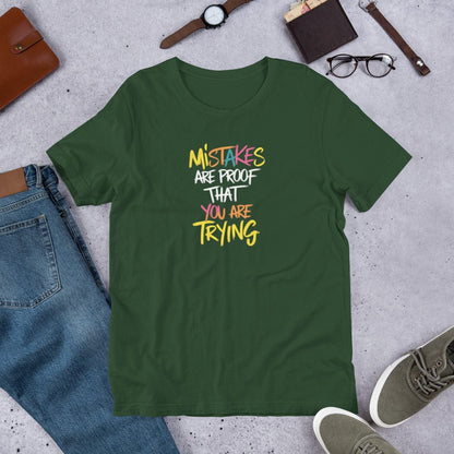 Padres Mágicos Forest / S Camiseta "Mistakes are Proof" de algodón suave - Para Perseverantes