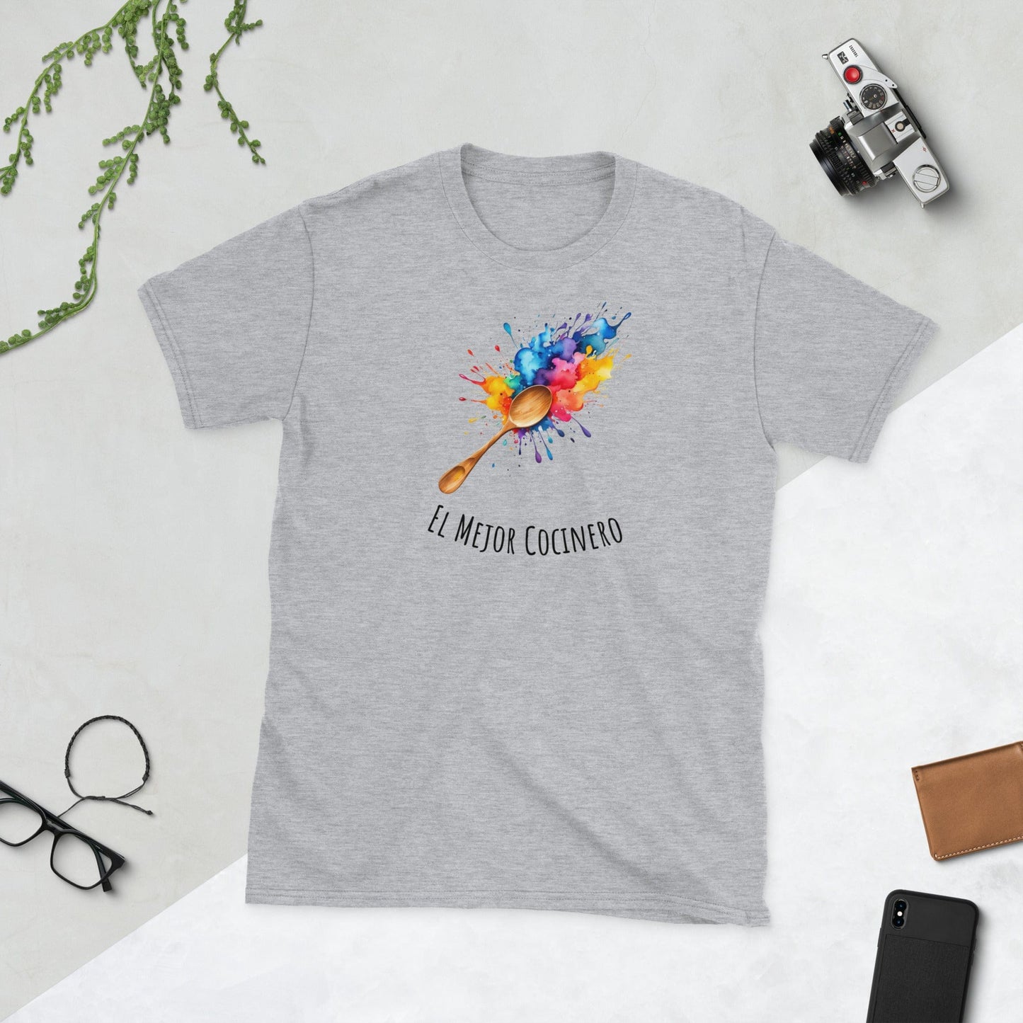 Padres Mágicos Gris deportivo / S Camiseta "El Mejor Cocinero" - Para Padres y Abuelos Expertos en la Cocina