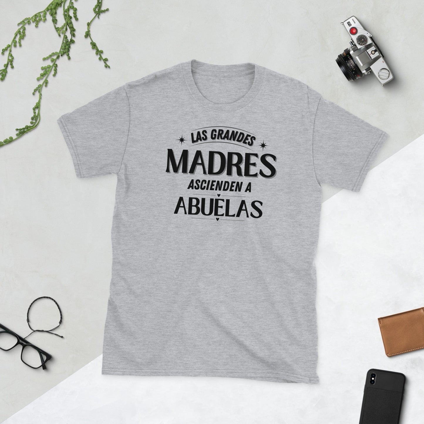 Padres Mágicos Gris deportivo / S Camiseta "Las Grandes Madres Ascienden a Abuelas" - Para Nuevas Abuelas