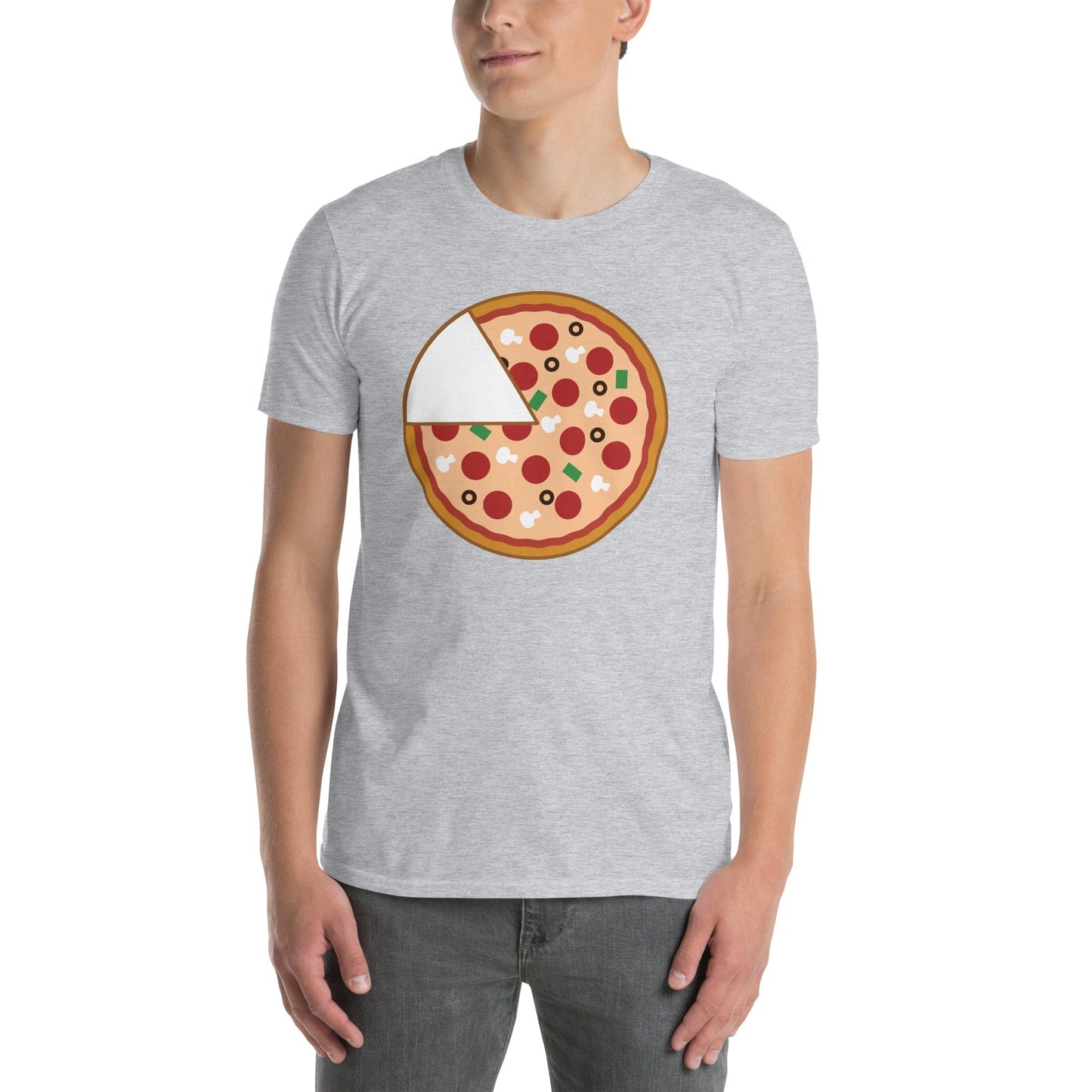 Padres Mágicos Gris deportivo / S Camiseta Padre e Hijo/a "Pizza" - Versión Padre