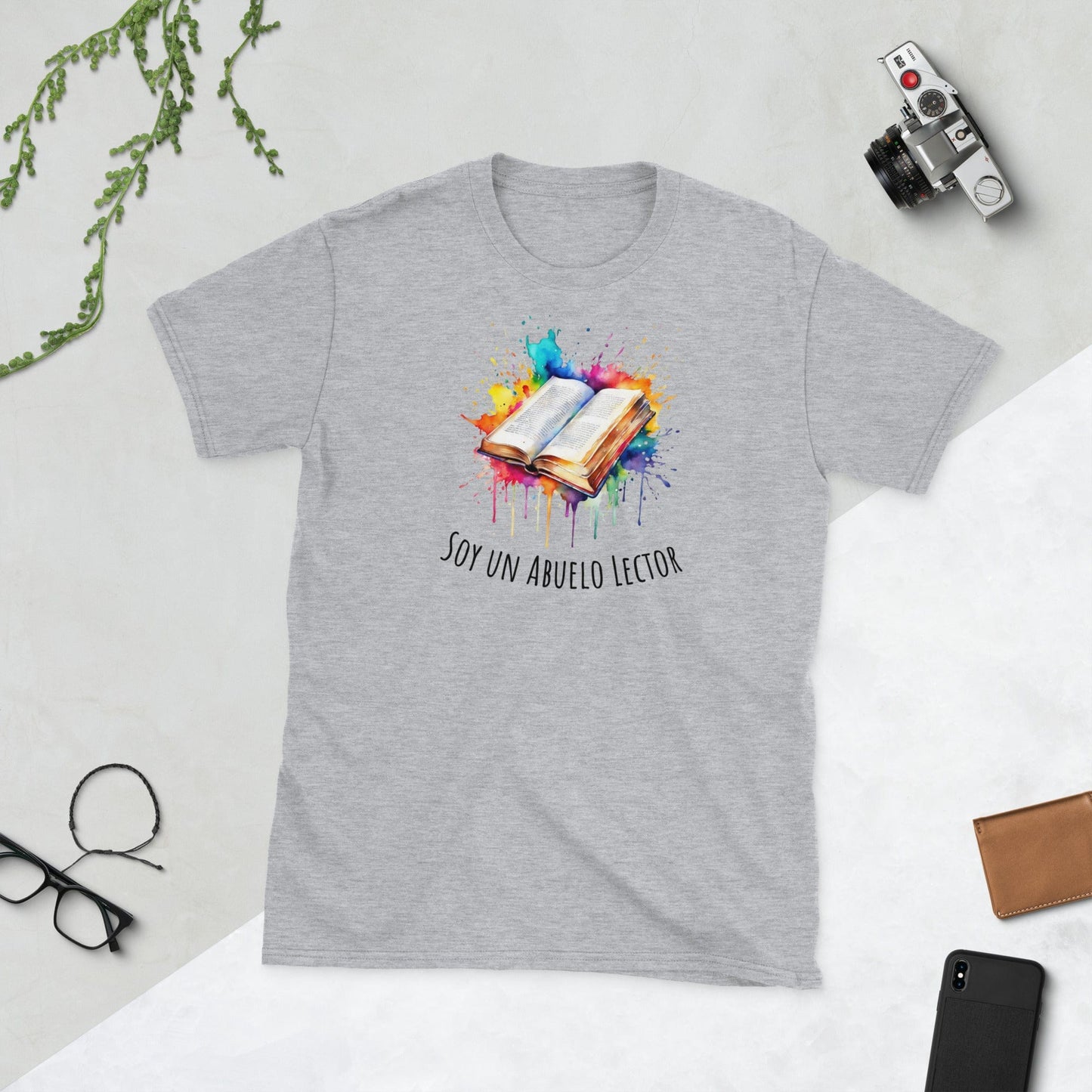 Padres Mágicos Gris deportivo / S Camiseta "Soy un Abuelo Lector" - Para Abuelos Amantes de la Lectura