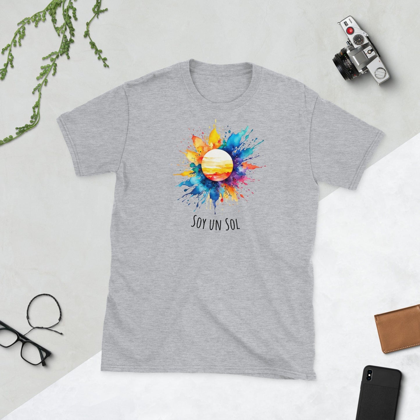 Padres Mágicos Gris deportivo / S Camiseta "Soy un Sol" - Para Padres, Madres, Abuelos y Abuelas Radiantes