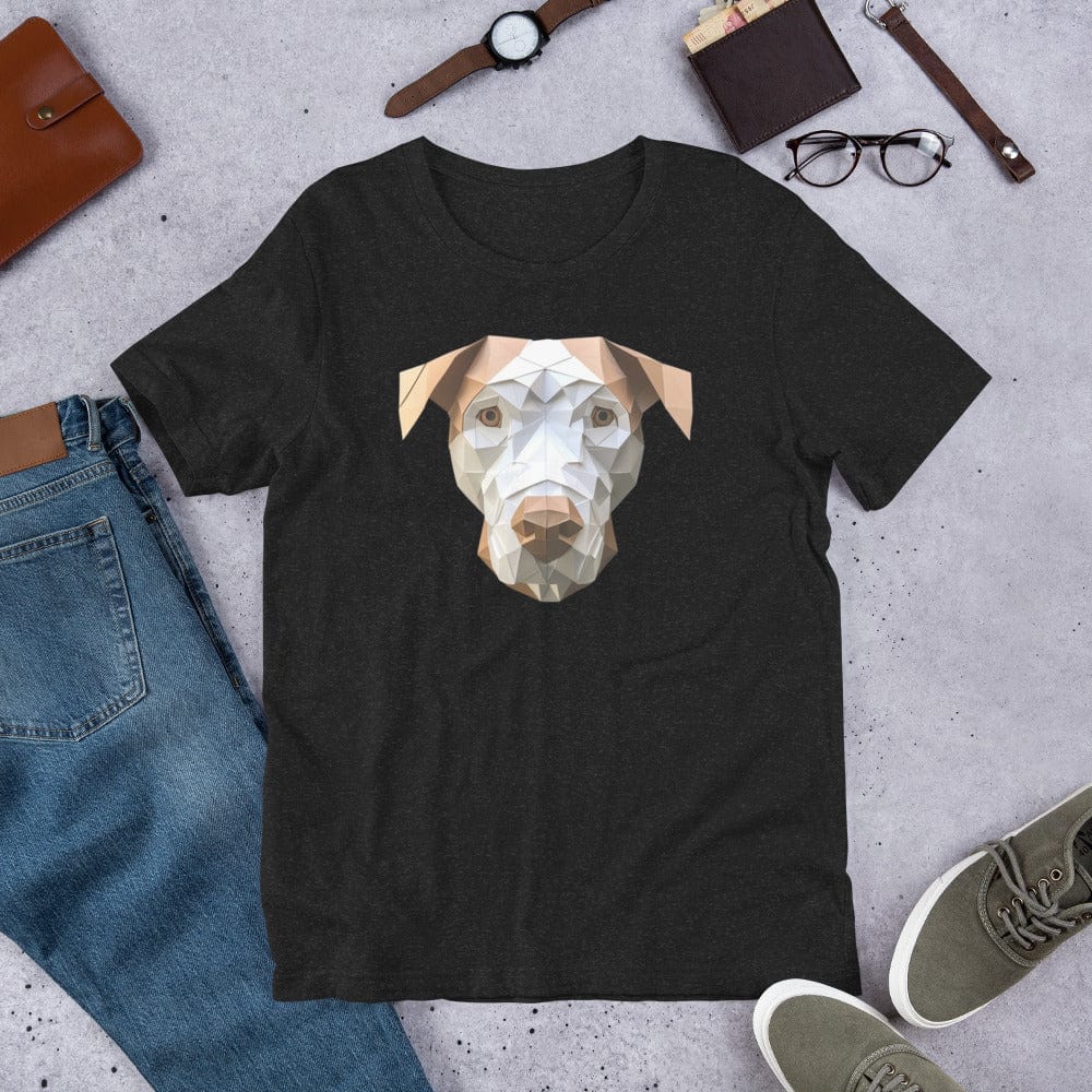 Padres Mágicos Jaspeado negro / S Camiseta con Diseño Geométrico de Perro - Jack Russell Terrier