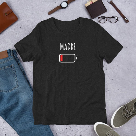 Padres Mágicos Jaspeado negro / S Camiseta Madre Batería Baja - Regalo Divertido para Madres