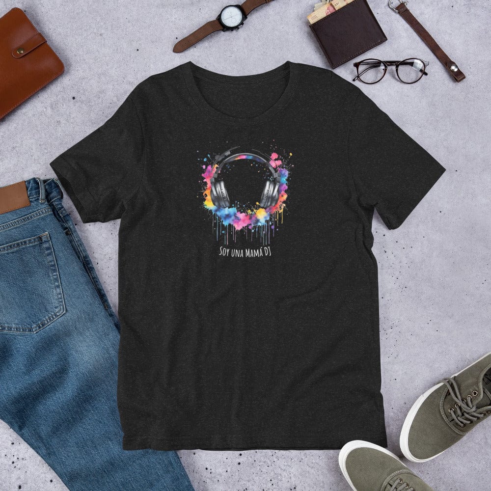 Padres Mágicos Jaspeado negro / S Camiseta "Mamá DJ" - Para Amantes de las Mezclas