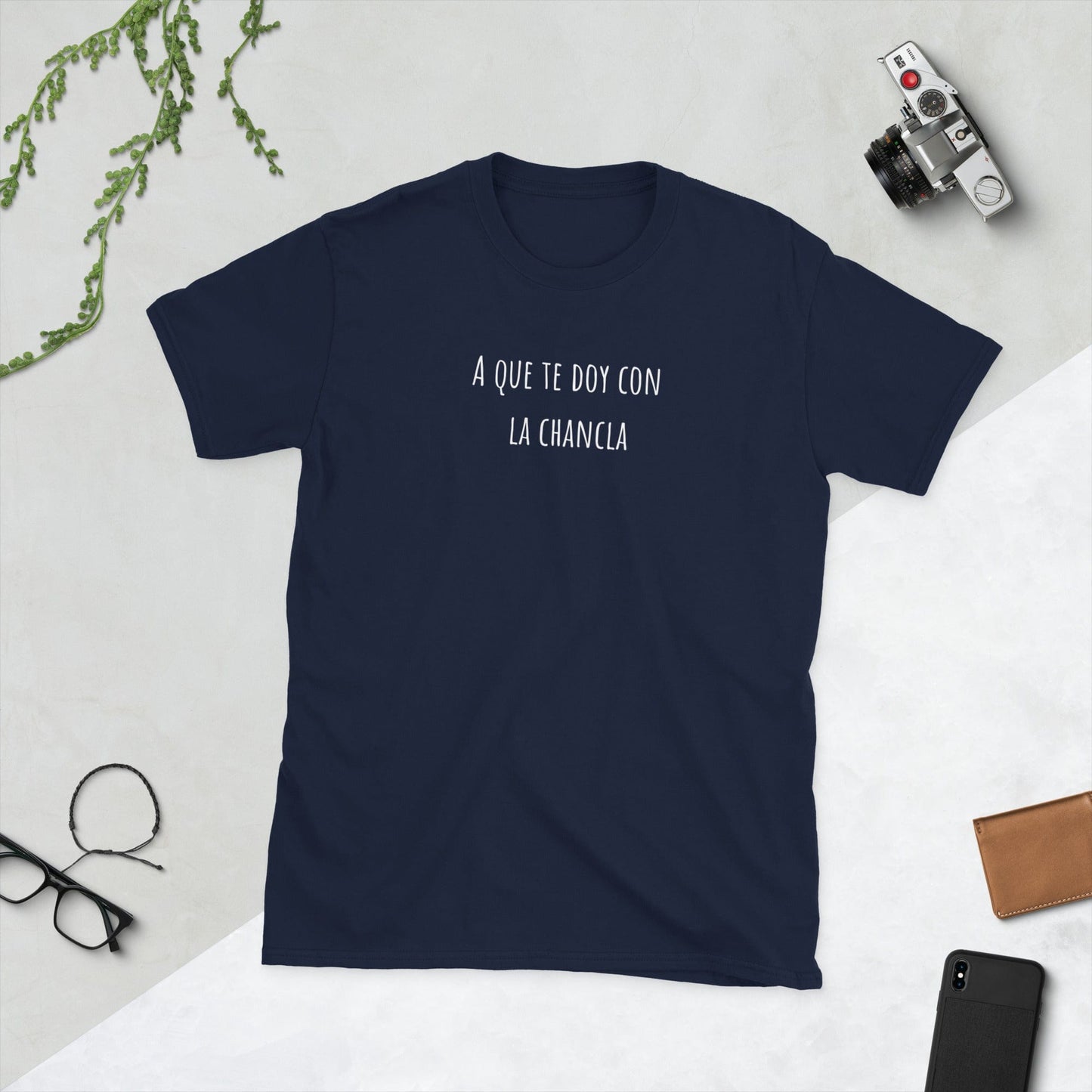 Padres Mágicos Marino / S Camiseta "A que te Doy con la Chancla" - Humor Familiar Clásico