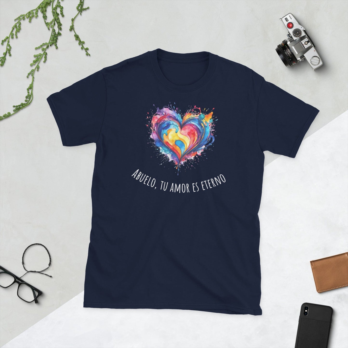 Padres Mágicos Marino / S Camiseta "Abuelo, Tu Amor es Eterno" - Para Abuelos Especiales