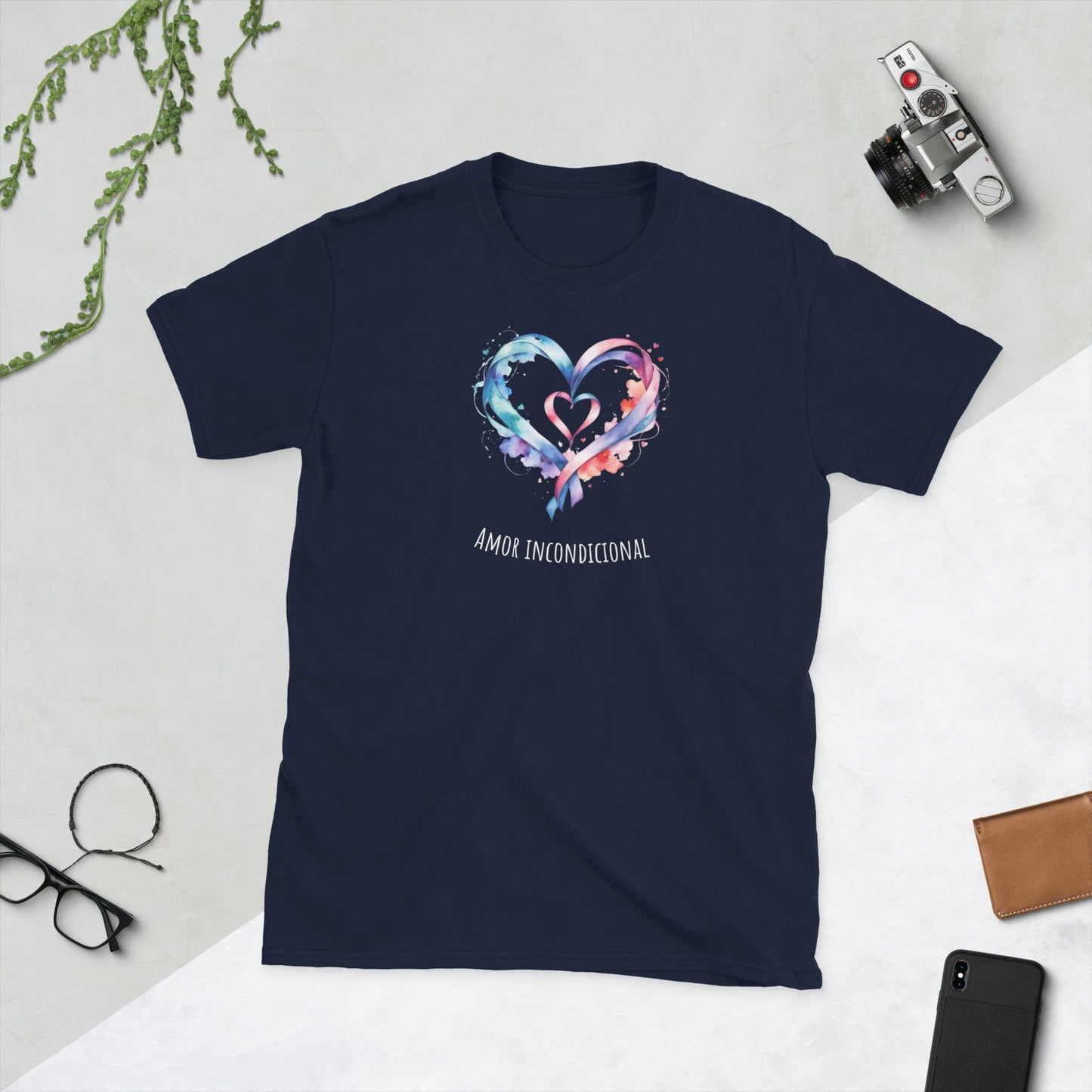 Padres Mágicos Marino / S Camiseta "Amor Incondicional" - Para Padres Cariñosos