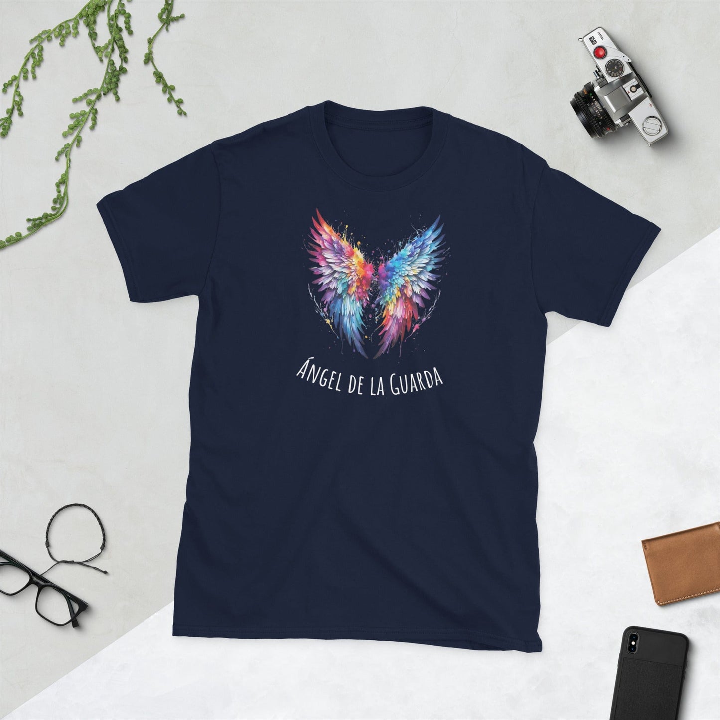 Padres Mágicos Marino / S Camiseta "Ángel de la Guarda" - Para Padres, Madres, Abuelos y Abuelas Protectores