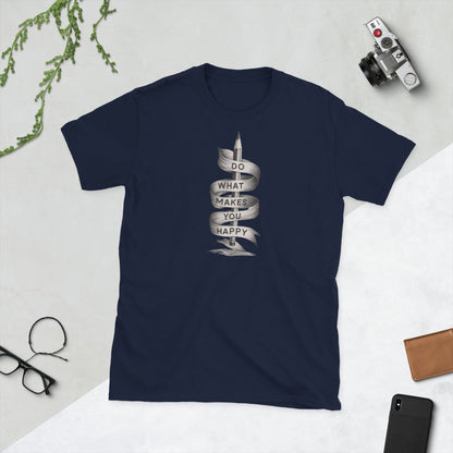 Padres Mágicos Marino / S Camiseta Do What Makes You Happy - Diseño Inspirador y Artístico