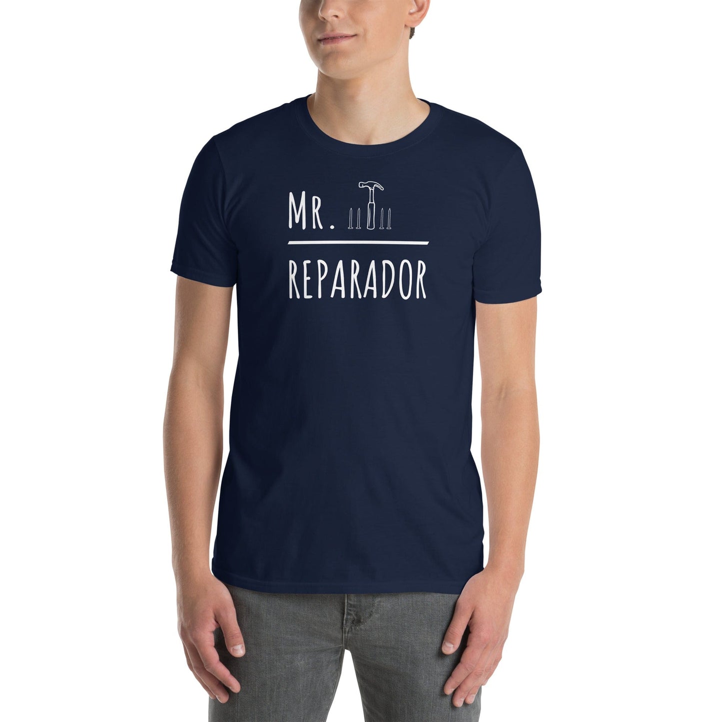 Padres Mágicos Marino / S Camiseta Padre e Hijo "Reparador y Liante" - Versión Padre