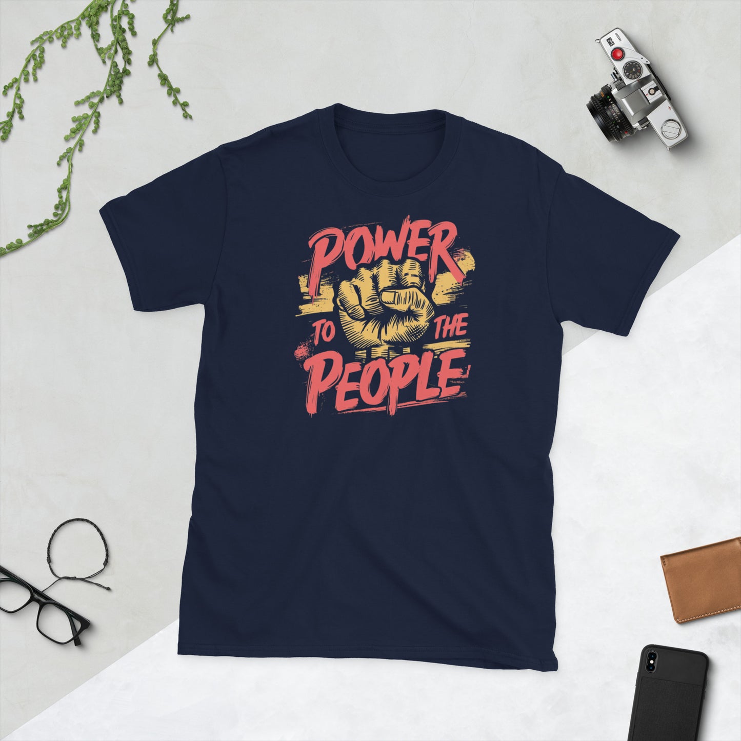 Padres Mágicos Marino / S Camiseta Power to the People - Diseño Inspirador y Rebelde