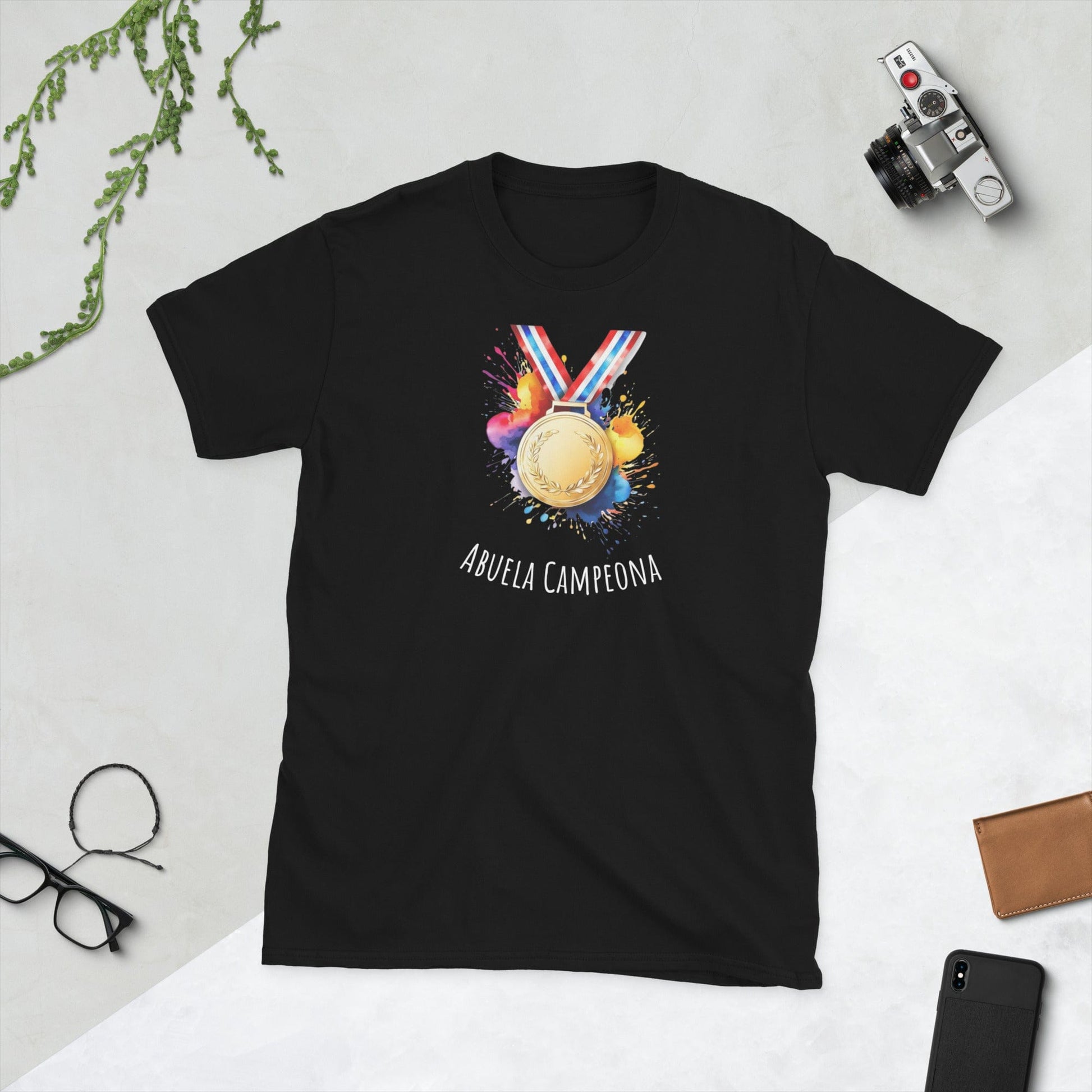 Padres Mágicos Negro / S Camiseta "Abuela Campeona" - Para las Mejores Abuelas