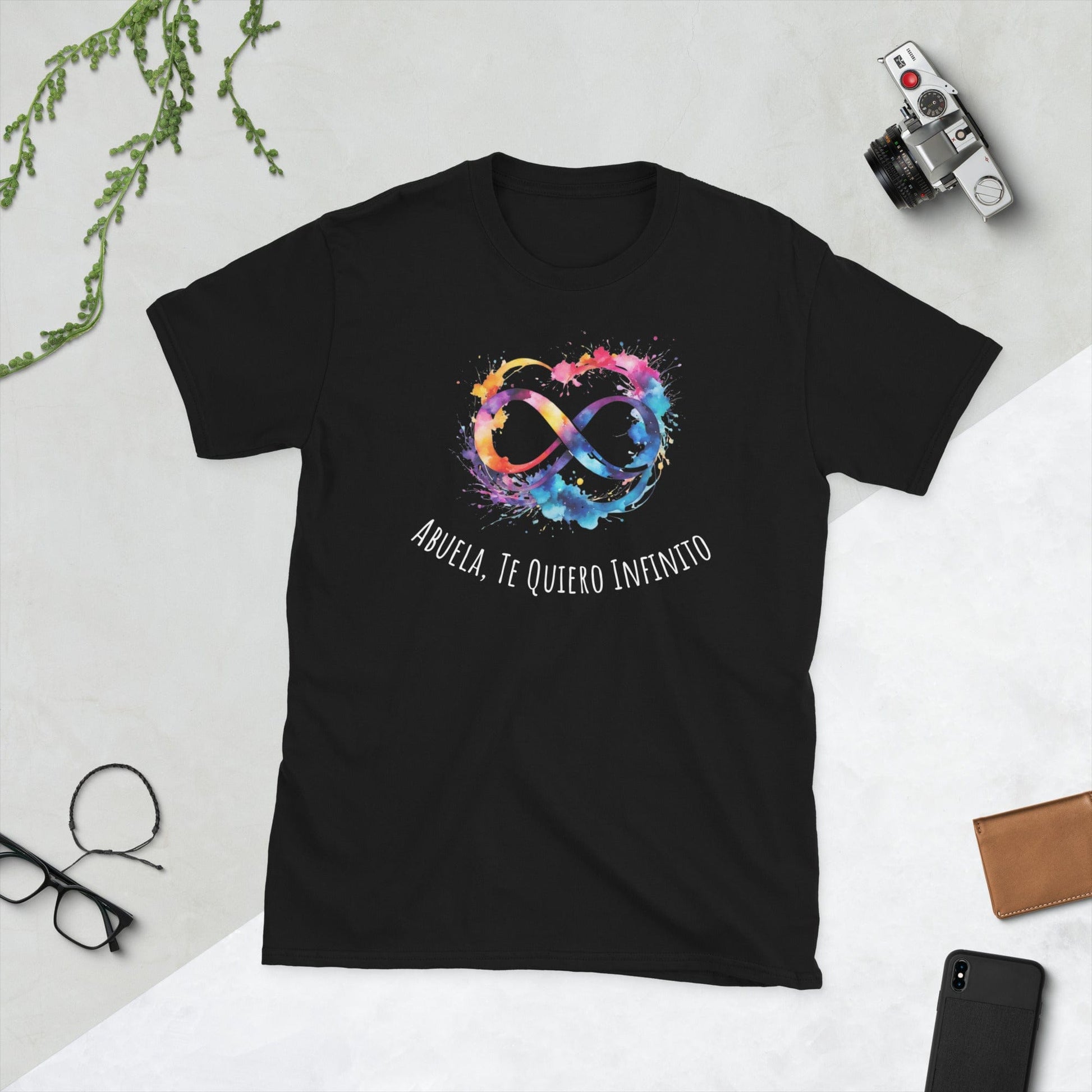 Padres Mágicos Negro / S Camiseta "Abuela, Te Quiero Infinito" - Amor Eterno para las Abuelas