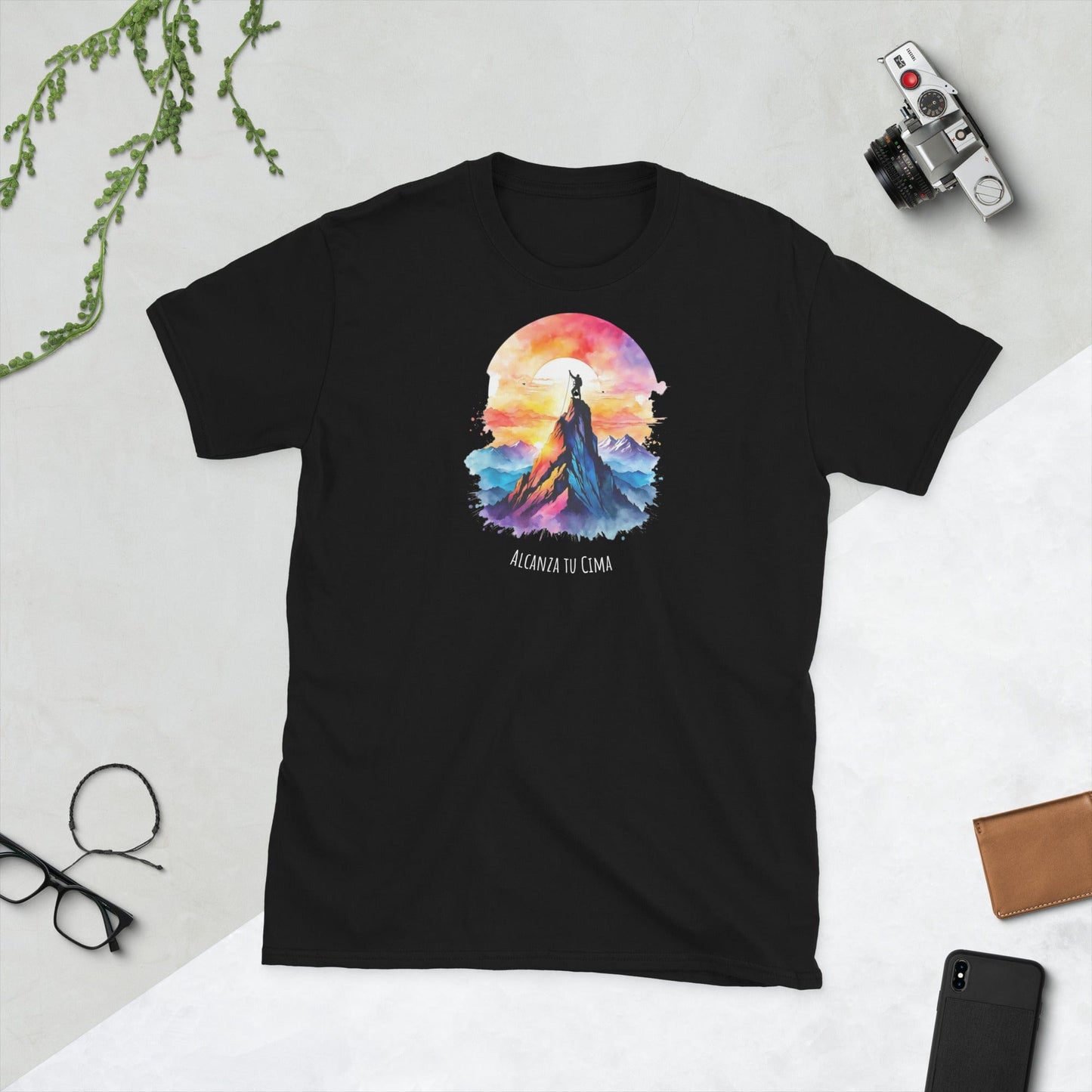 Padres Mágicos Negro / S Camiseta "Alcanza Tu Cima" - Para Aventureros