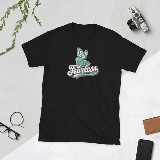 Padres Mágicos Negro / S Camiseta Be Fearless - Diseño Inspirador con Mariposa