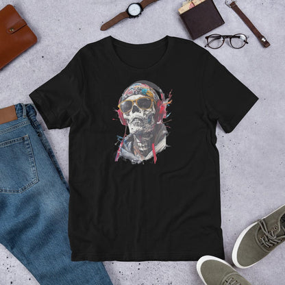 Padres Mágicos Negro / S Camiseta Calavera Urbana - Estilo Moderno y Rebelde