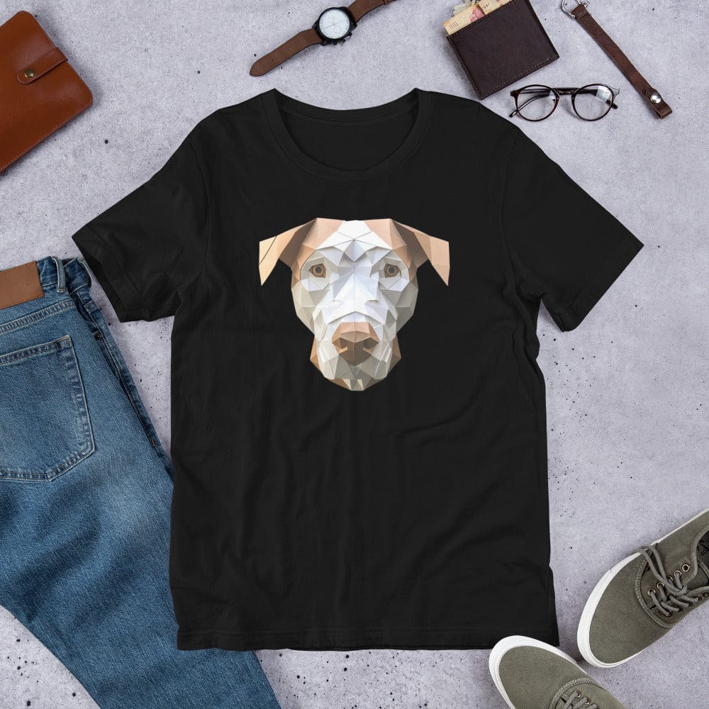 Padres Mágicos Negro / S Camiseta con Diseño Geométrico de Perro - Jack Russell Terrier