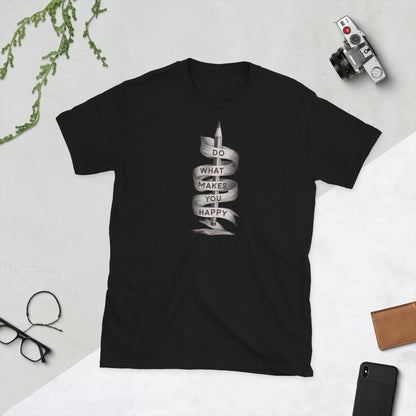 Padres Mágicos Negro / S Camiseta Do What Makes You Happy - Diseño Inspirador y Artístico