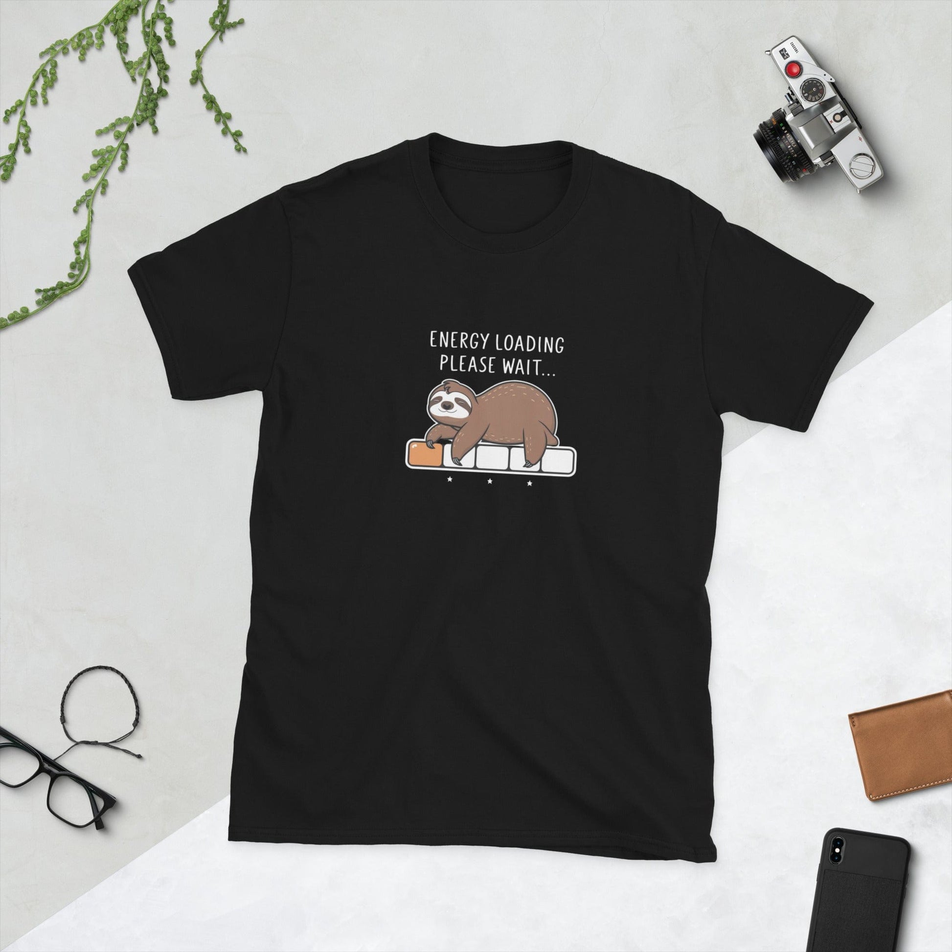 Padres Mágicos Negro / S Camiseta Energy Loading - Diseño Divertido y Relajante