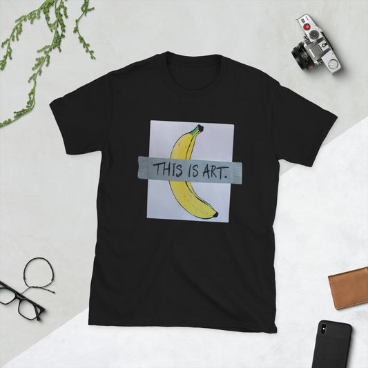 Padres Mágicos Negro / S Camiseta "Esto es Arte" - 100% Algodón para Críticos del Arte Contemporáneo