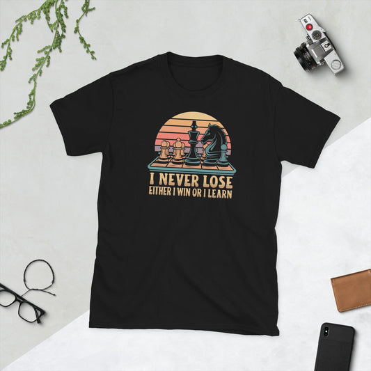 Padres Mágicos Negro / S Camiseta I Never Lose - Diseño Inspirador y Estratega